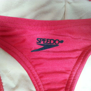 Speedo Men's Red Thong Swimsuit Nylon/Spandex 3271